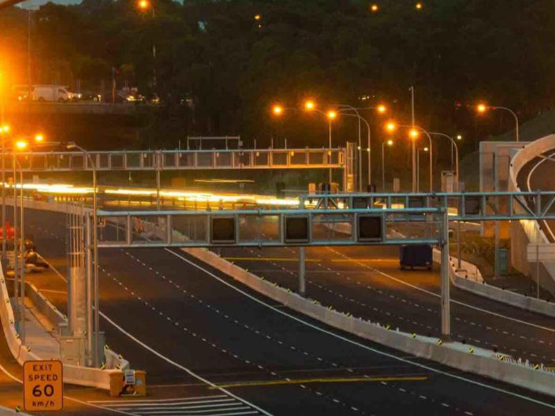 Signage over freeway